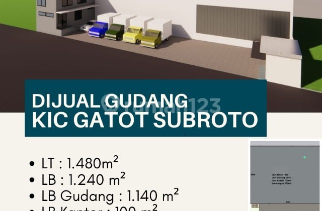 Dijual Gudang KIC Gatot Subroto LT 1480 m2 LB 1240 m2, Semarang Dijual Gudang KIC Gatot Subroto LT 1480 m2 LB 1240 m2, Semarang