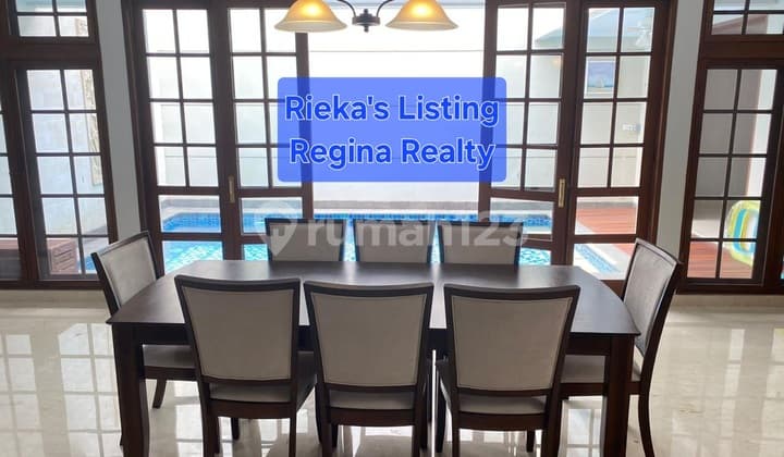 Rumah Mewah Minimalist For Rent di Pondok Indah dengan Pool