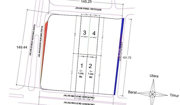 Prime Strategic Commercial Land on Mayjend Sungkono Street, Surabaya Prime Strategic Commercial Land on Mayjend Sungkono Street, Surabaya