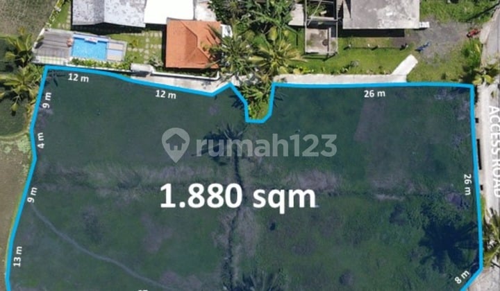 Land With View Ricefield Ubud For Villa Or Cafe