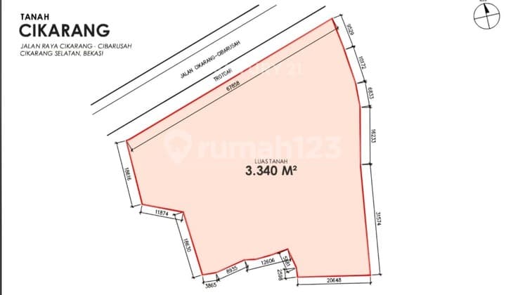 Kavling Tanah Strategis Di Jalan Raya Cikarang Cibarusah