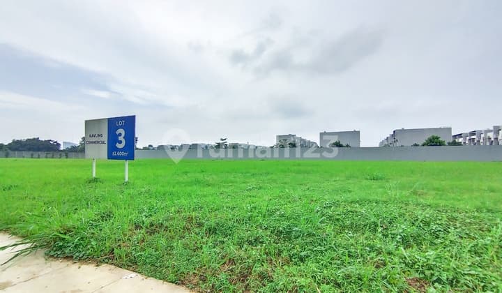 Tanah Kavling Komersial 2590M2 di BSD Tabebuya di Jalan Raya Ramai Dekat Grandlucky