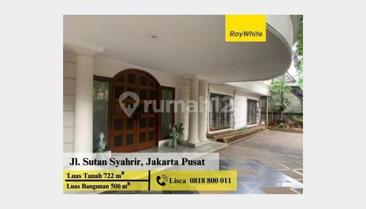 Di Jual Rumah Tinggal, Jl, Sutan Syahrir, Jakarta Pusat