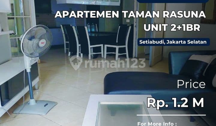 Dibawah Njop Taman Rasuna Unit 2+1BR Epic View Turun Harga