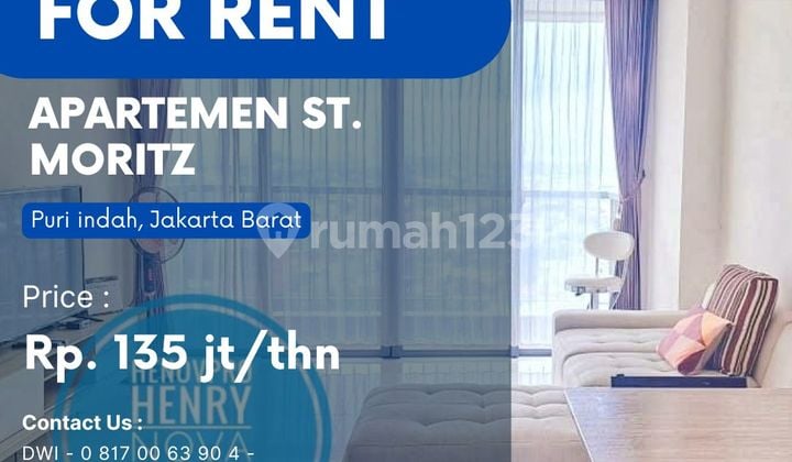 For Rent St. Moritz Unit 2+1BR Full Furnish CityView Private Lift