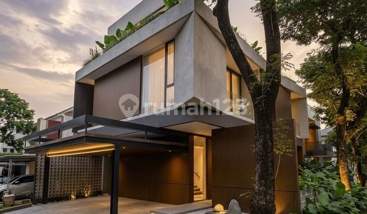 Rumah Modern 3 Lantai Posisi di Hook Cluster Elite Foresta BSD di Rancang oleh Arsitek Lengkap dengan Lift, BSD City