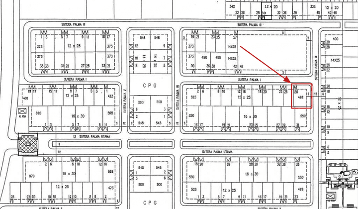 Dijual Last Stock Kavling Besar di Sutera Palma