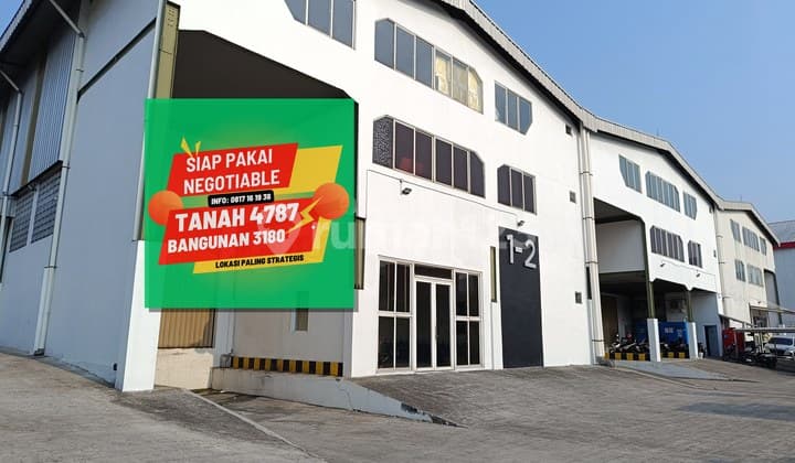 Gudang Siap Pakai Lokasi Sangat Strategis Dekat Pintu Tol Cibatu Jababeka