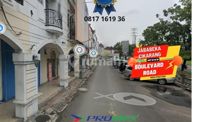 Lokasi Jalan Raya Ruko 2 Lantai Cikarang Jababeka Metro Boulevard