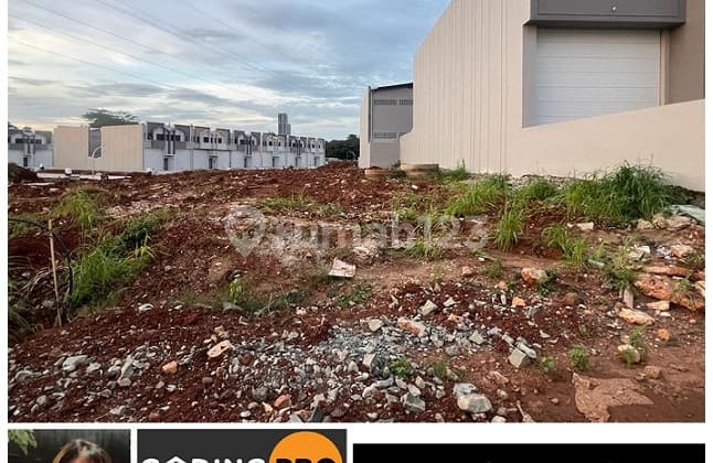 Kavling Gudang Taman Tekno Luas 508 Mtr,bebas Banjir, Jalan Lebar