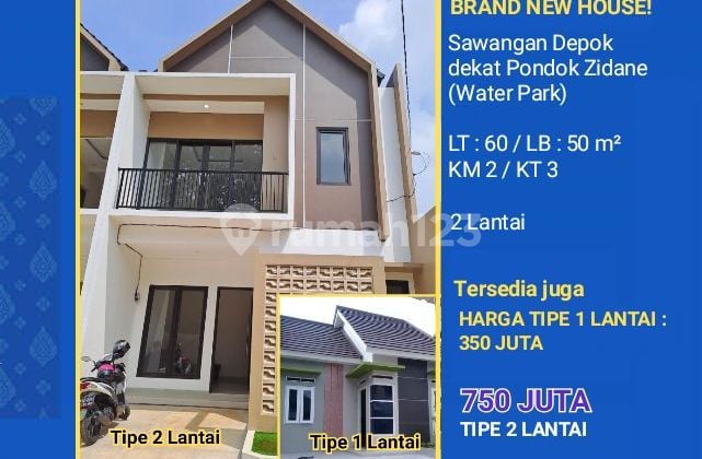 Baru Dibangun. Rumah : 2 Lantai Sawangan Depok
kt : 3 / Km : 2