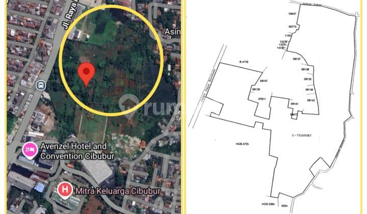 Tanah 75.980 M2 Jati Sampurna Sebelah Hotel Avensel Cibubur