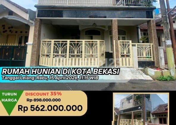 Rumah 2 Lantai Jual Lelang Dukuh Zamrud Mustika Jaya Bekasi