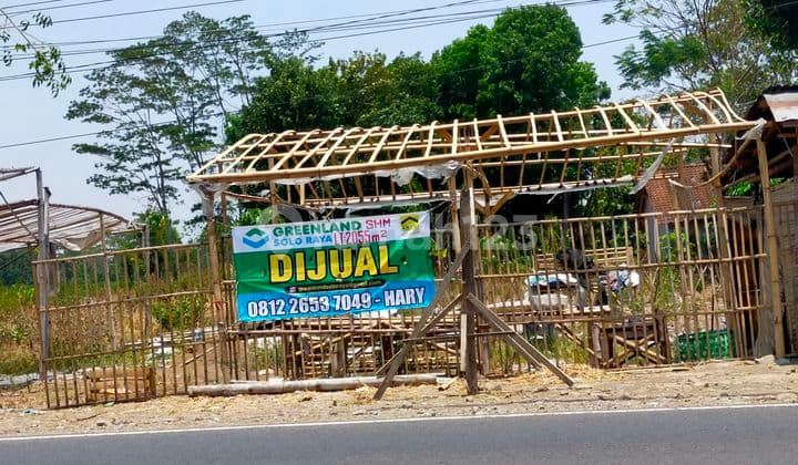 tanah pekarangan lokasi strategis jln.raya boyolali-jarinom
