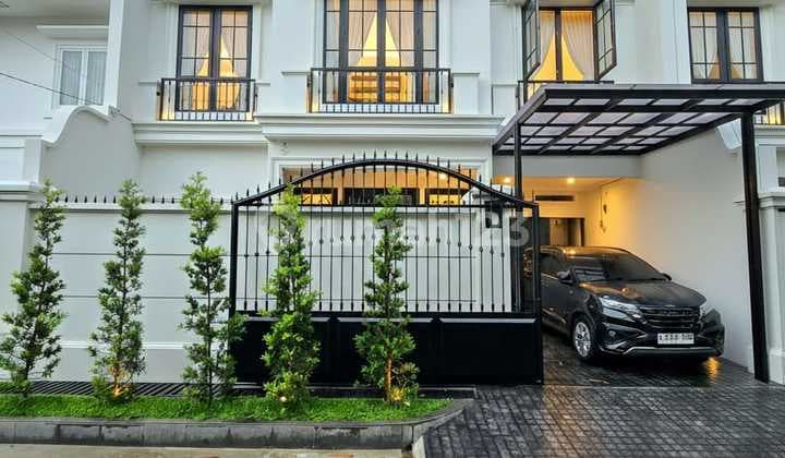 For Sale Luxury American Classic House with Rooftop in Cempaka Putih Tengah, Central Jakarta