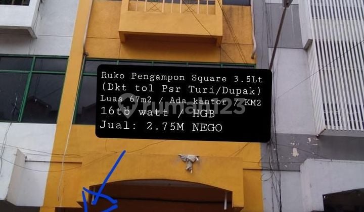 TERMURAH STRATEGIS Ruko Pengampon Square 3lt jual cpt BU NEGO!! TERMURAH STRATEGIS Ruko Pengampon Square 3lt jual cpt BU NEGO!!