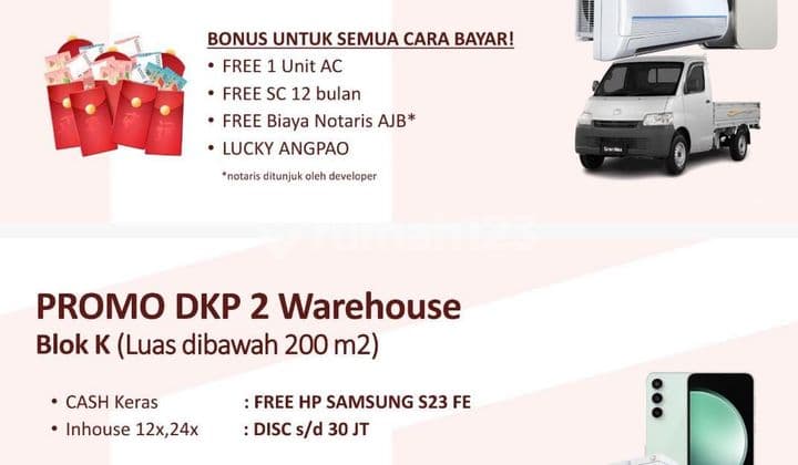 Gudang Driyorejo sdh HGB n dkt tol, Super Strategis, Baru grees, Limited unit, BONUS AC 1PK+FREE SC6bln+FREE biaya".