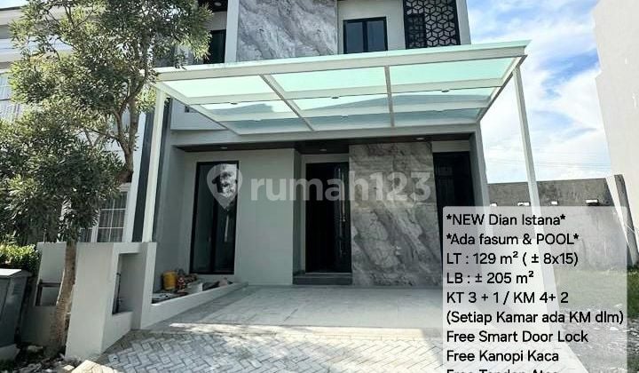 NEW GRES 2Lt Dian Istana Sby barat, ADA POOL, Bs NEGO NEW GRES 2Lt Dian Istana Sby barat, ADA POOL, Bs NEGO