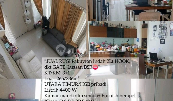 Selling at a Loss 2-Story House in Pakuwon Indah Near the Gate Selling at a Loss 2-Story House in Pakuwon Indah Near the Gate