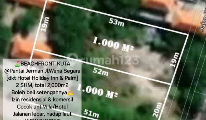 LAND KUTA BALI BEACHFRONT, SHM, VIEW LSG BEACH KUTA, NEXT TO ANVAYA HOTEL & STRATEGIC NEAR BALI AIRPORT, SUITABLE FOR VILLA/HOTEL, NEGOTIABLE UNTIL DEAL⚠️