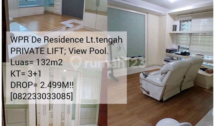 Apart De Residence Wpr Lt.15 Furnish, Private Lift, Drop Price!