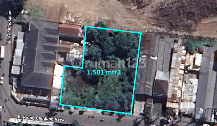 Di Jual Tanah Bentuk Kotak Jl.Riung Bandung Raya, Cocok untuk Komersial