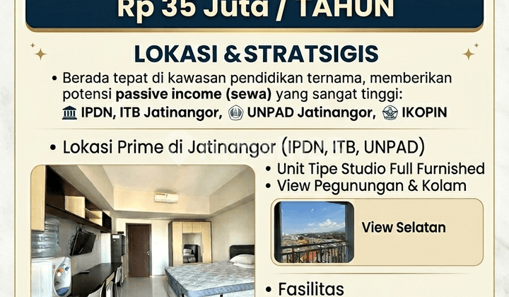 Sewa Unit Apartement Siap Huni Dekat Kampus Unpad Itb Jatinangor
