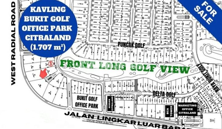 KAVLING OFFICE PARK CITRALAND SURABAYA BARAT 2 FRONT GOLF VIEW MURAAH KAVLING OFFICE PARK CITRALAND SURABAYA BARAT 2 FRONT GOLF VIEW MURAAH