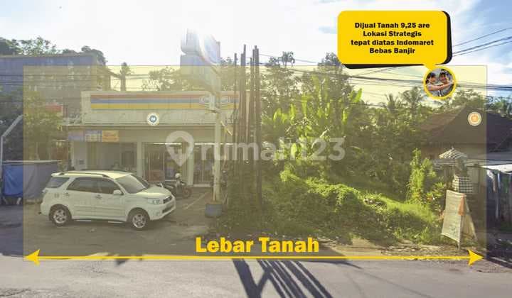 Premium Strategic Land for Sale in Mandung Tabanan Bali 9.25 Are, Prime Location Above Indomaret