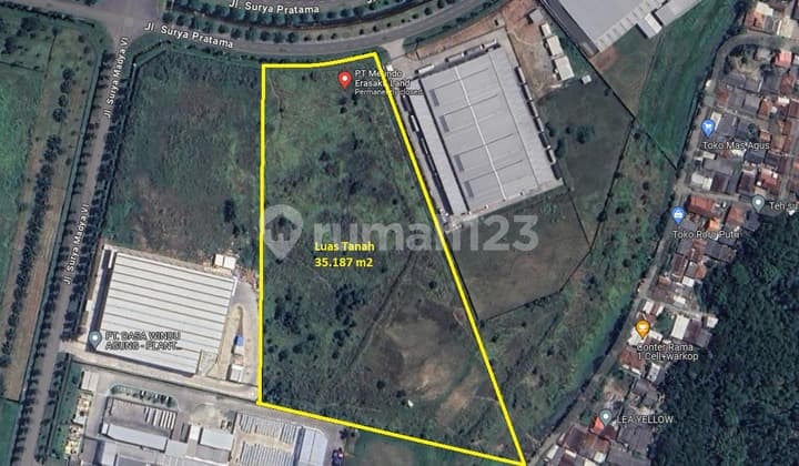 3.5 Ha Industrial Land in Area near Daihatsu in Surya Pratama, Karawang