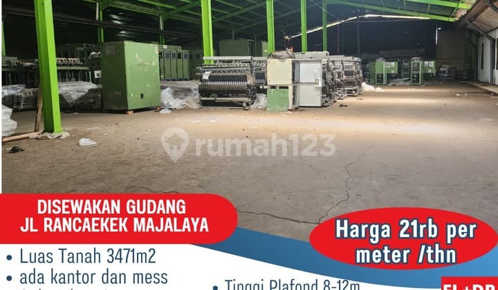 Gudang di Rancaekek Majalaya, Bandung 3.471 m Bagus HGB