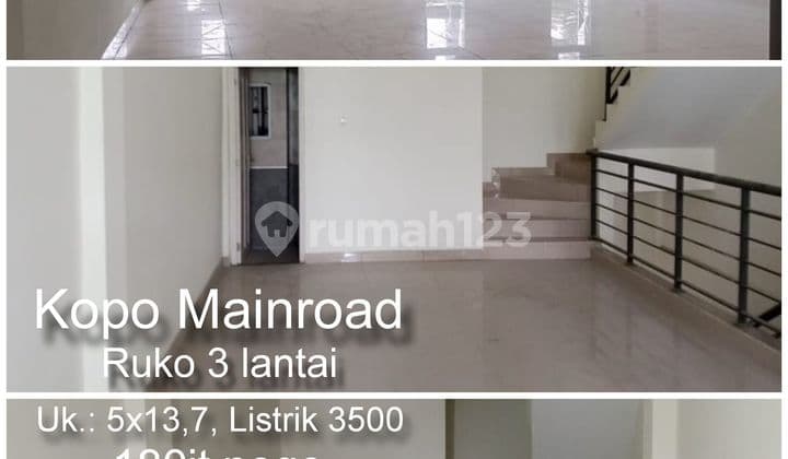 Ruko Kopo 3 Lantai Dekat Bizpark