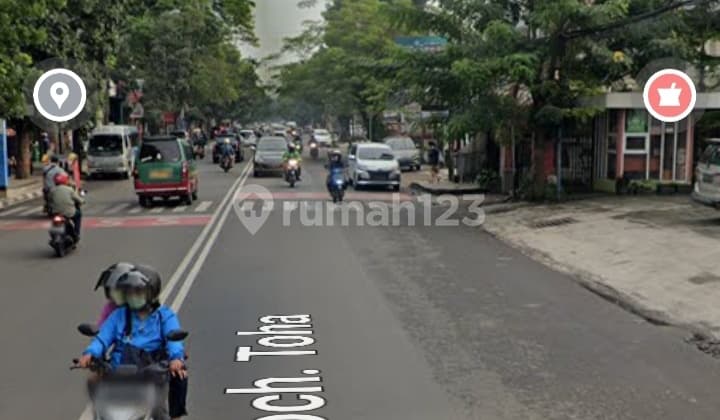 tanah strategis jalan utama moch toha dekat pasar kembar bonus bangunan cocok untuk usaha/kantor