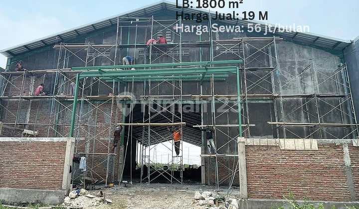 DISEWAKAN GUDANG BARU BUMI MASPION 2000M2 KANTOR LANTAI COR 2 TON PER M2 BENOWO SURABAYA BARAT