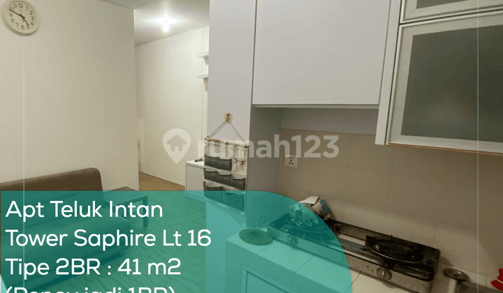 Teluk Intan Tower Sapphire Apartment 16th Floor, 2BR (Renovated to 1BR), Semi-Furnished, PPJB