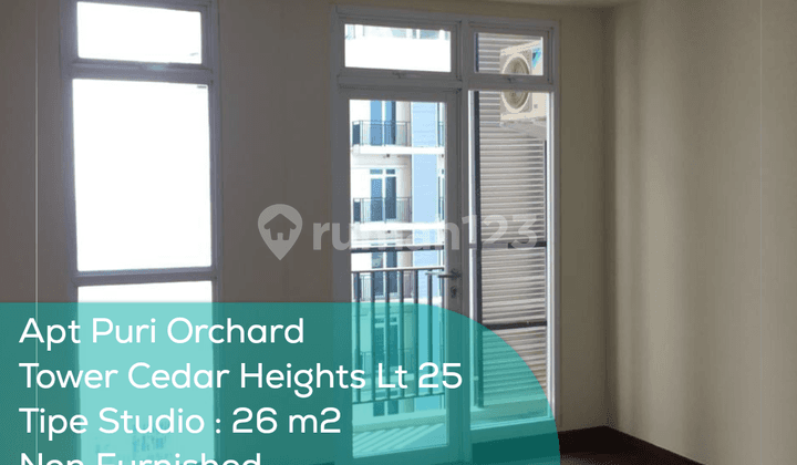 Apartement Puri Orchard Tower Cedar Heights Wing A Lt 25, Studio, Non Furnished