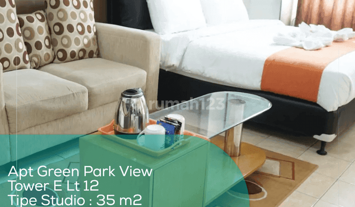 Apartement Green Park View Tower E Lt 12, Studio, Full Furnished