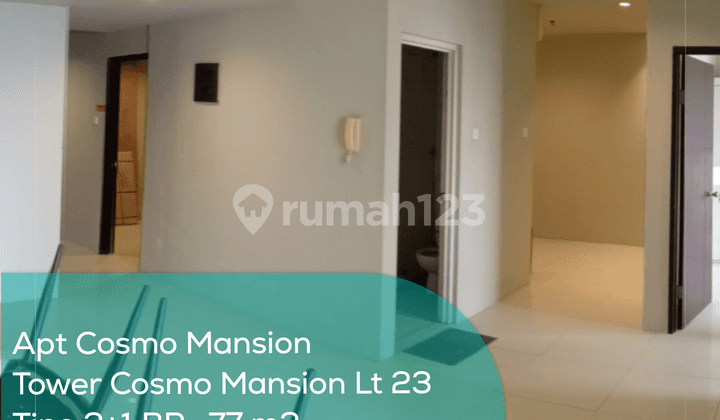 Apartement Cosmo Mansion Tower Cosmo Mansion Lt 23, 2BR, Semi Furnished