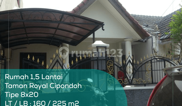 Rumah 3,5 Lantai Taman Royal 1 Cipondoh, Tipe 8x20, Lt lb 160 225 M2, SHM