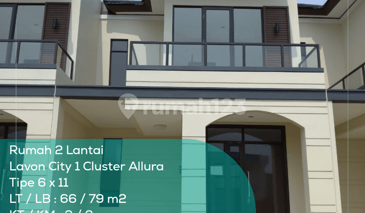 Lavon City 1 Cluster Allura 2-Story House, Type 6x11, Land Area 66, Building Area 79 M2, Unfurnished, Freehold Certificate.