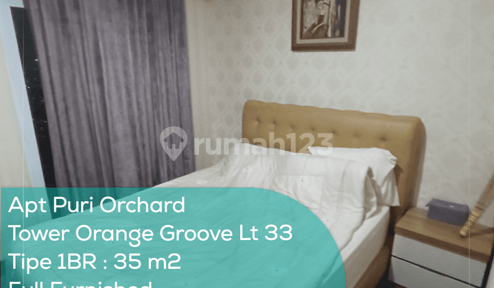 Apartement Puri Orchard Tower Orange Groove Wing B Lt 33, 1BR, Full Furnished