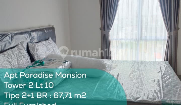 Paradise Mansion Tower 02 10th Floor Apartment, 2+1 Bedroom, Fully Furnished, PPJB