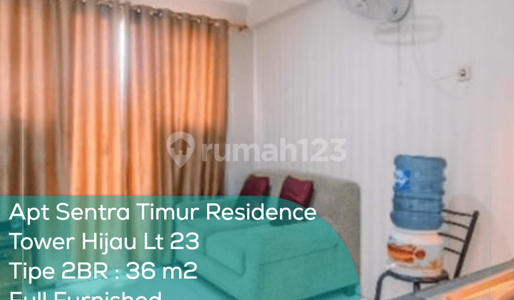 Apartement Sentra Timur Residence Tower Hijau Lt 23, 2br, Full Furnished, SHM