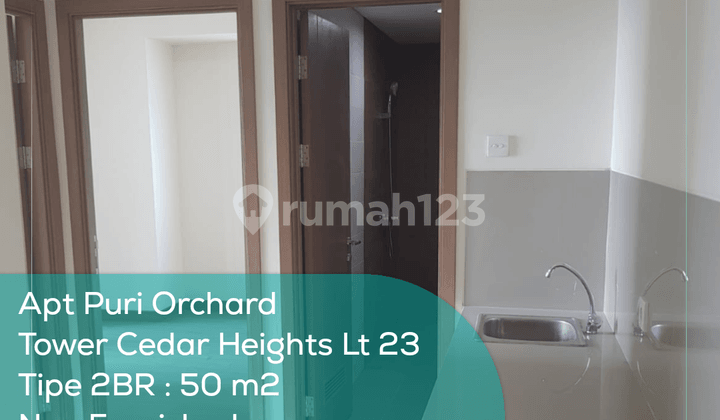 Apartment Puri Orchard Tower Cedar Heights Wing A 23rd Floor, 2BR, Non Furnished