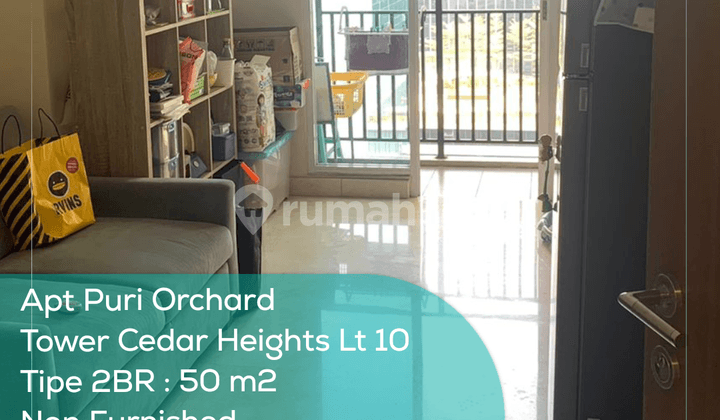 Apartement Puri Orchard Tower Cedar Heights Wing A Lt 10, 2BR, Non Furnished