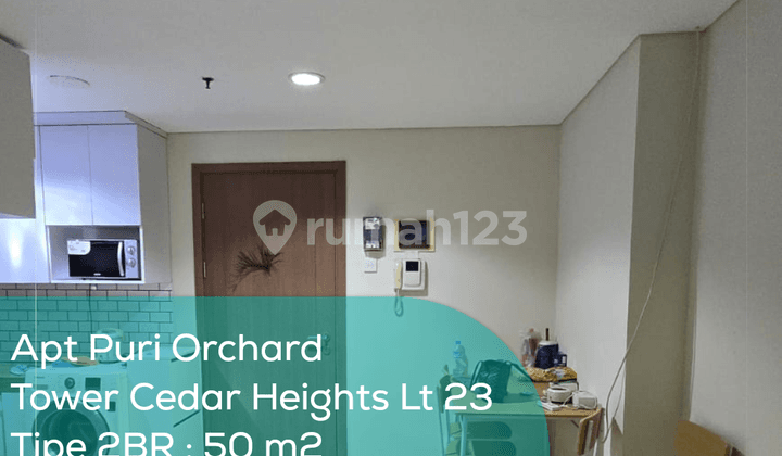 Apartement Puri Orchard Tower Cedar Heights Wing A Lt 23, 2BR, Full Furnished