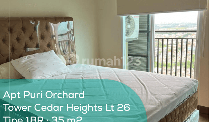 Apartement Puri Orchard Tower Cedar Heights Wing A Lt 26, 1BR, Full Furnished