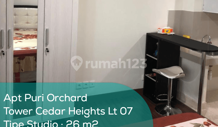 Apartement Puri Orchard Tower Cedar Heights Wing B Lt 07, Studio, Full Furnished
