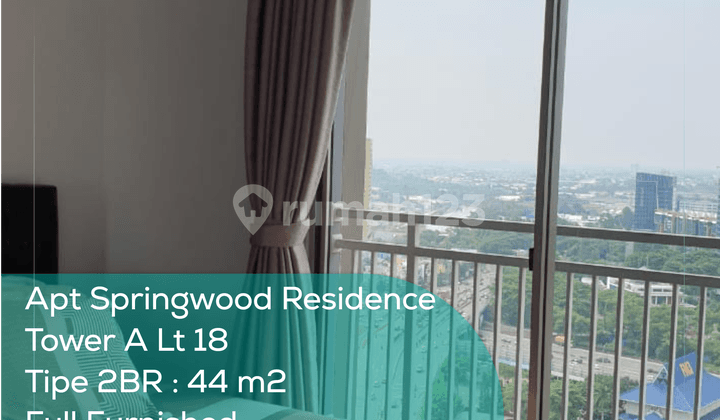 Apartment Springwood Residence Tower A 18th Floor, 2BR Type, Fully Furnished