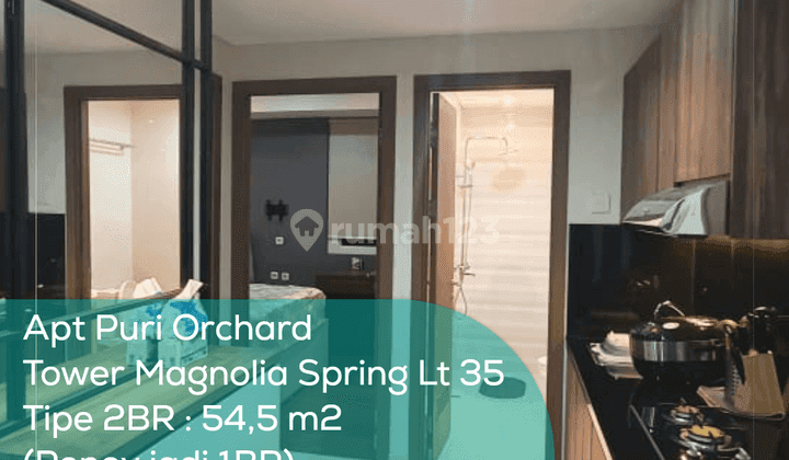 Apartement Puri Orchard Tower Magnolia Spring Wing B Lt 35, 2BR, Full Furnished